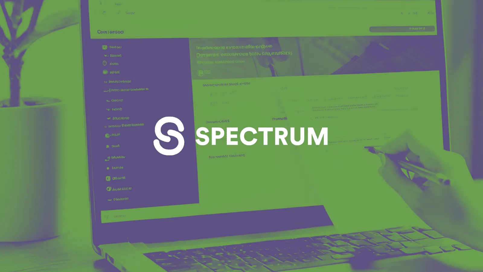 SPECTRUM logo over a laptop showing an online survey