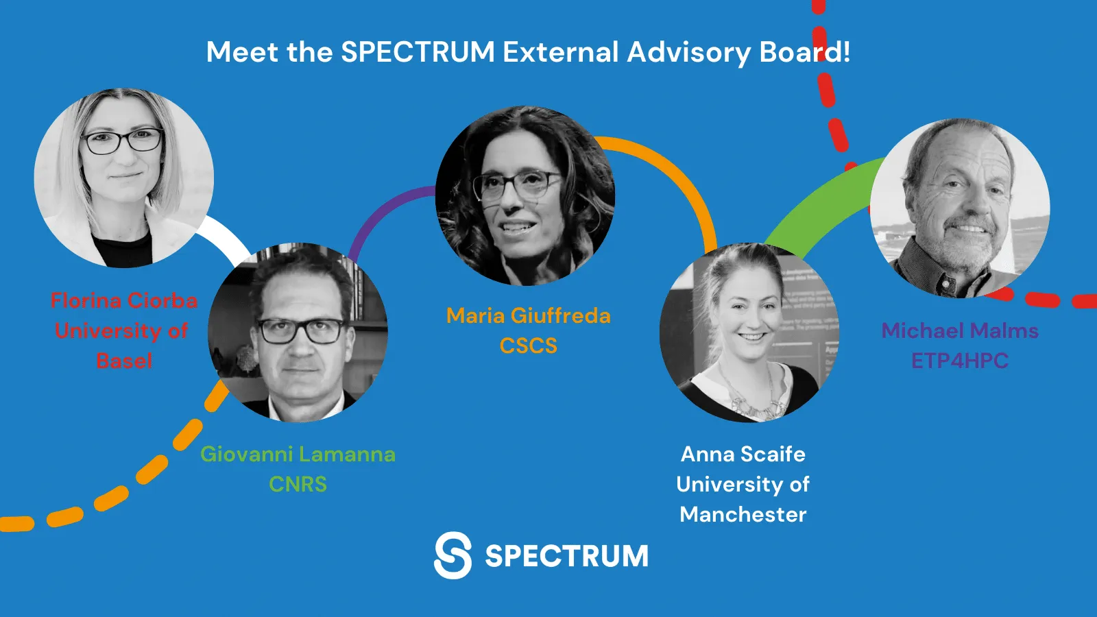 Meet the SPECTRUM External Advisory Board: Florina Ciorba, Giovanni Lamanna, Maria Giuffreda, Anna Scaife, Michael Malms